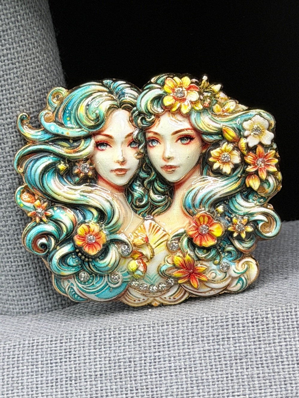 Gemini Goddess Brooch